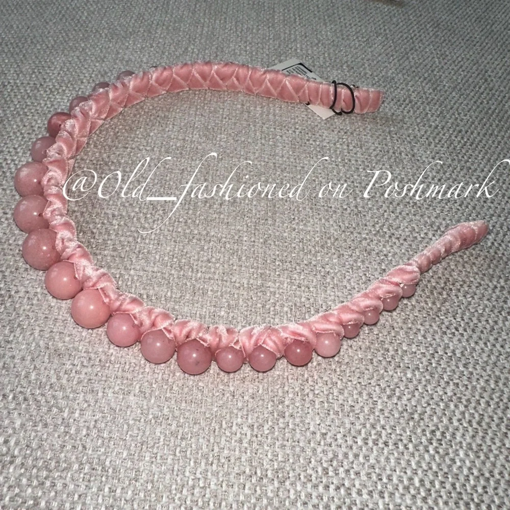 LELE SADOUGHI Graduated Stone Bead Headband - Rose (Price Firm)